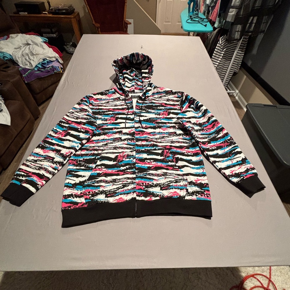 CMBT Combat Iron "Stay Deadly" Retro Tiger Stripe Hoodie - Mens XL - Rare Print - Picture 5 of 9